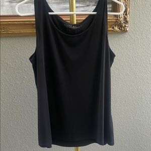 Susan Graver Black Tank Top with Scoop Neck and Relaxed Fit